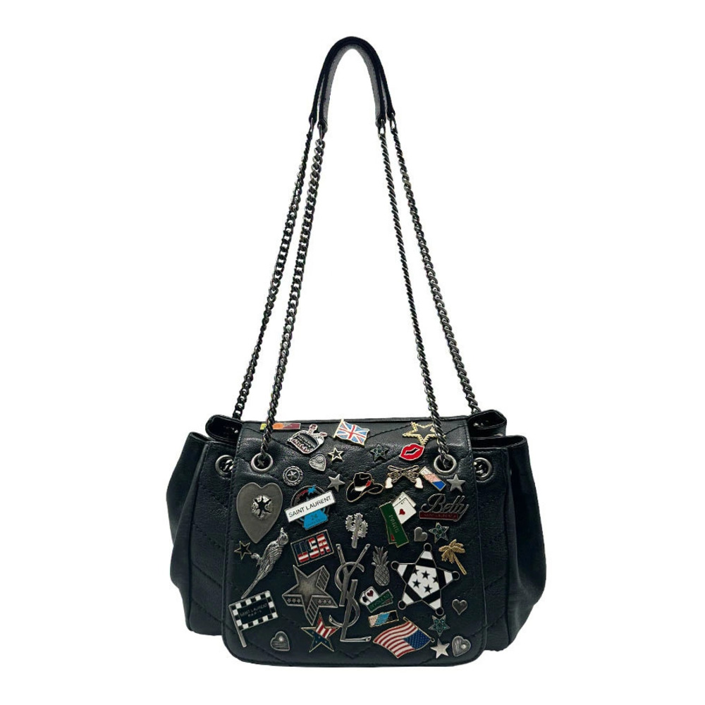 Saint Laurent shoulder bag leather metal black multicolor